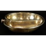 A Walker & Hall silver plated serving dish, in the form of an apple, marked Dewsbury Forward, 28cm