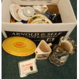 A large quantity of brewery related memorabilia, to include a Guinness match strike, a Guinness jug,