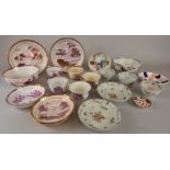 A collection of early 19thC English porcelain, to include a slop bowl, decorated with oriental