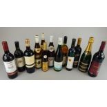 A mixed case of wine, to include 1991 Nahe Liebfraumlich, bottle of Canard Duchene champagne etc. (