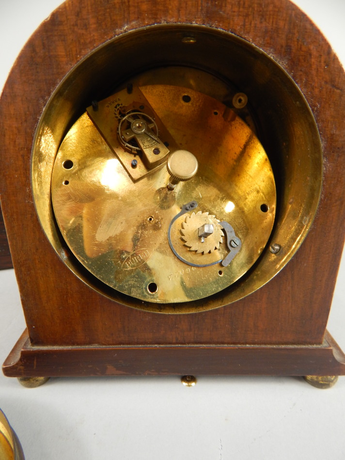 A collection of late 19th/early 20thC items, to include a mantel timepiece, the dial stamped - Image 6 of 6