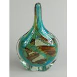 A Mdina Acceze style mottled glass bottle vase, 22cm high.