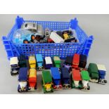 Various play worn die-cast vehicles, to include a Lonestar Kings of The Road articulated lorry,