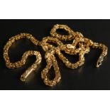 A 9ct gold articulated necklace, with fancy links, 21.8g all in.