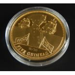 A London Mint Office 22ct gold Tristan da Cunha Trafalgar five guineas coin, with original