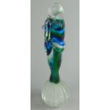 An unusual Murano sculpture, modelled in the form of two embracing people on a globular base, 55cm