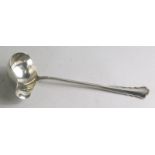 A spirit ladle, with shaped bowl and stylised trefoil end, German white metal marked 800, 20cm