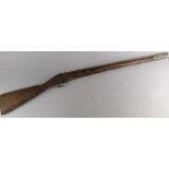 A mid 19thC Indian muzzle loading rifle, an Enfield type, stamped Sikligir, stock stamped 1807,