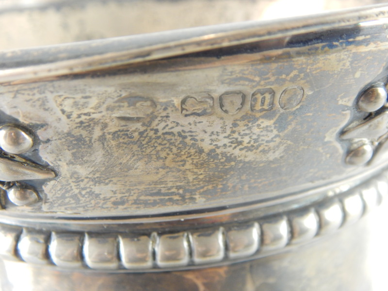 A Victorian silver horse racing trophy, the tapering border cast with patera, above a gadrooned band - Image 5 of 6