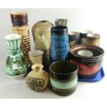 Various items of Studio pottery, to include a Rye Monastery vase, etc.