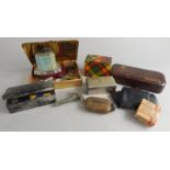 Various items of smoking and shaving memorabilia, to include a Art Deco style Ronson lighter, an