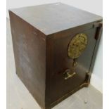 A Milner's patent safe, painted with a wooden grain.