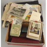 Miscellaneous items of ephemera, to include engagements folder, Coronation books, cigarette cards,