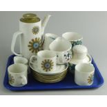 A quantity of retro style ceramics, to include Midwinter tableware (1 tray)