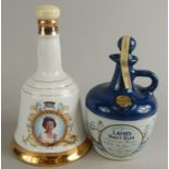 Two items of commemorative spirits, a Bells Whisky to commemorate the 60th Birthday of Her Majesty