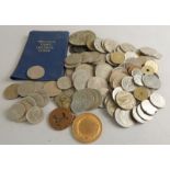 A quantity of coins, to include shillings, etc.