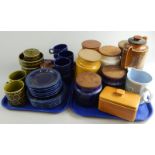 A quantity of retro style ceramics, to include Hornsea storage jars, etc.