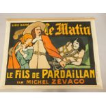 An advertising poster after Pierre Falize, titled La Matin, printed Fils De Pardaillan Par Michel