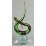 An unusual abstract sculpture, indistinctly signed to base, 36cm high.