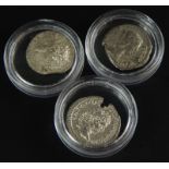 The Roman Family silver denarius coin collection, comprising Septimus Severus, Julia Domna and