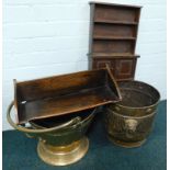 Miscellaneous items, to include a brass coal scuttle, a jardiniere, a miniature dresser, etc.