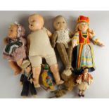 Miscellaneous toys, etc., to include a tin plate duck, a Schuco frog, a Chad Valley Bambina doll,