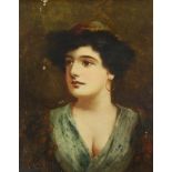 John McColvin (act. 1880-1910). Portrait of a lady, oil on canvas, signed, 36cm x 28cm