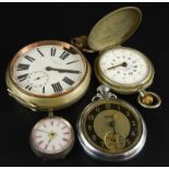 A collection of pocket watches, to include a silver plated example by Mappin and Webb, a small white