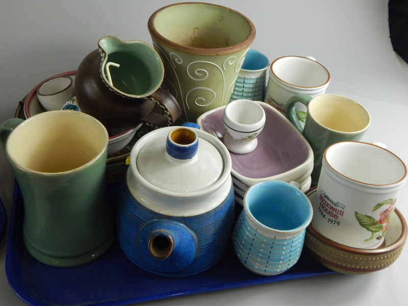 A quantity of Denby ceramics, to include Studio vessels, two handled vase signed to underside, - Image 3 of 3