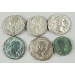 Various Roman and Roman style coins, to include pieces cast with Antonius, possibly Nero, Anastasius