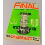 A football programme, for FA Cup Final 1968, Everton -v- West Bromwich Albion