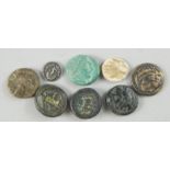 A collection of Ancient Greek coins, to include a bronze Otochalk with the younger head of Heracles,