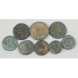 Eight Roman and Roman style coins, cast for the Emperors of Constantine I, Constantine II etc.