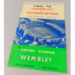 A football programme, for FA Cup Final 1961 Leicester City -v- Tottenham Hotspur (Spurs)