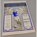 A reproduction football programme, for Ipswich Town -v- Southend United 27/8/1938, Football League