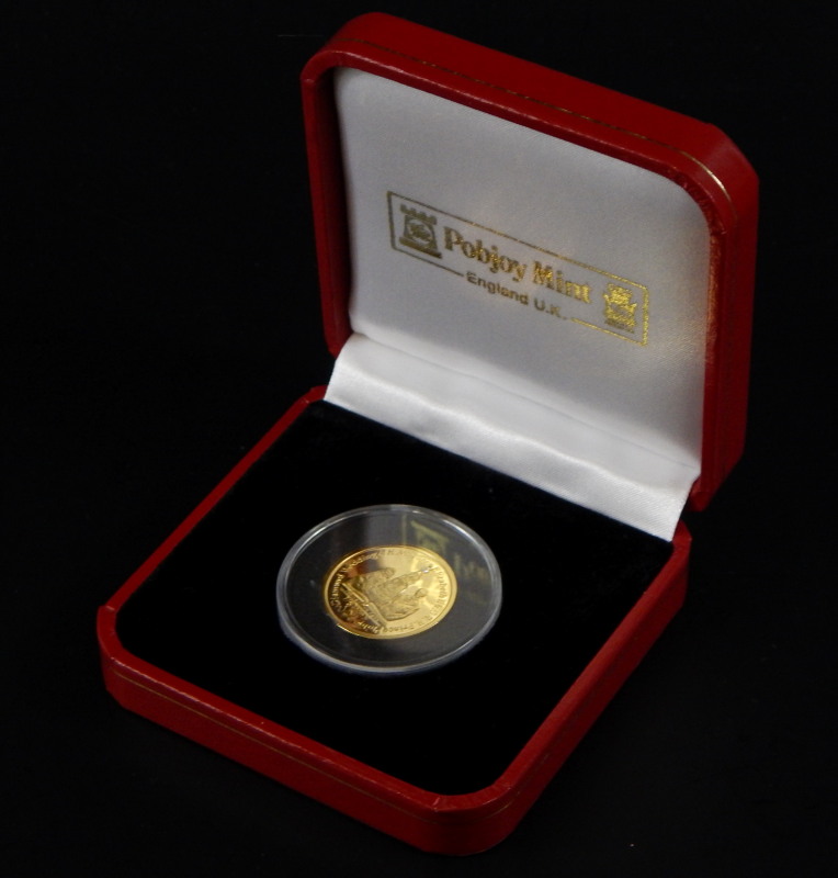 A Queen Elizabeth II half crown gold proof coin, Diamond Wedding of HM Queen Elizabeth M and His