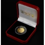 A Queen Elizabeth II half crown gold proof coin, Diamond Wedding of HM Queen Elizabeth M and His