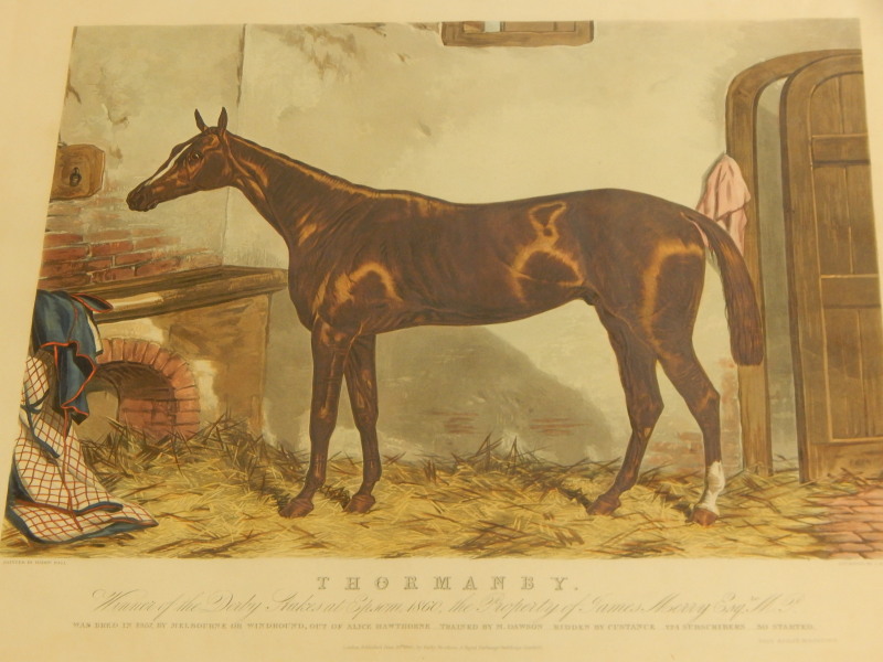 Harris, after Harry Hall. A coloured print of Thormanby, a race horse - Image 2 of 2