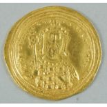 A Byzantine coin, of Constantine VIII, a gold Histamenon Nomisma showing the bust of Nimbate Christ,