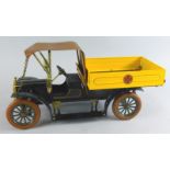 A JBN pressed steel model truck, with articulated back, 20cm high,