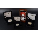 Four collector's coins, to include 2009 Robert Burns £2 silver proof coin, with certificate and box,