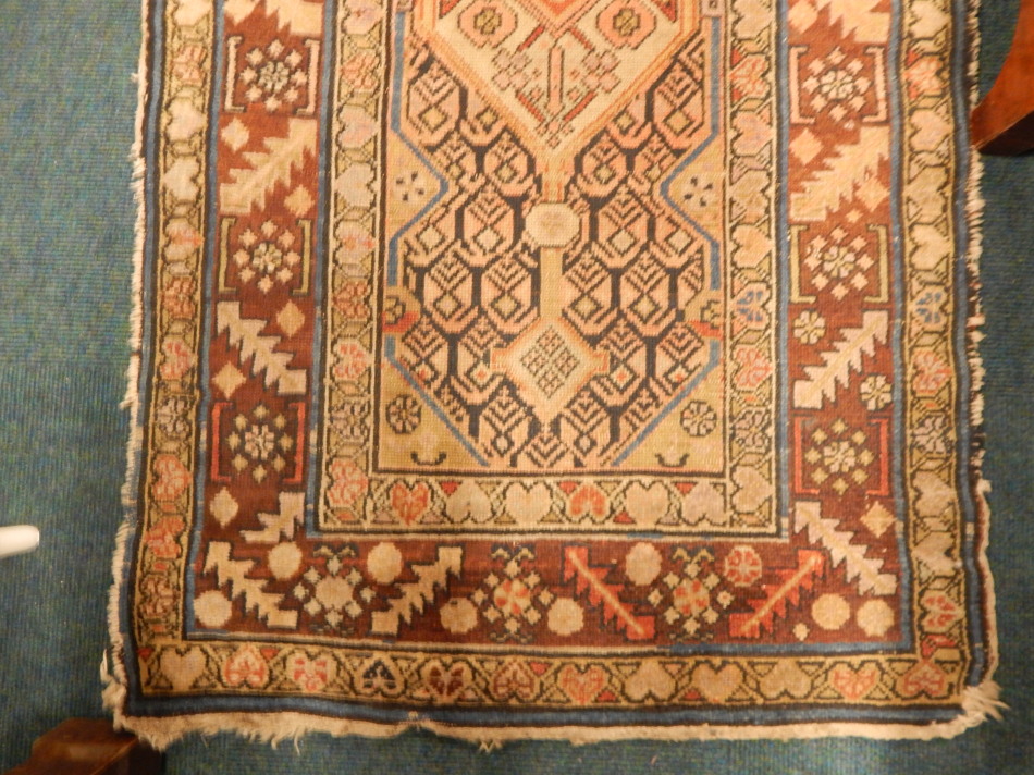 A Persian runner, with an all over design, on a pink ground, with multiple borders 380cm x 90cm - Image 3 of 4