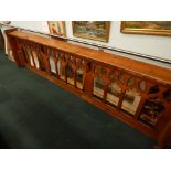 Two Victorian pitch pine pew prayer stands