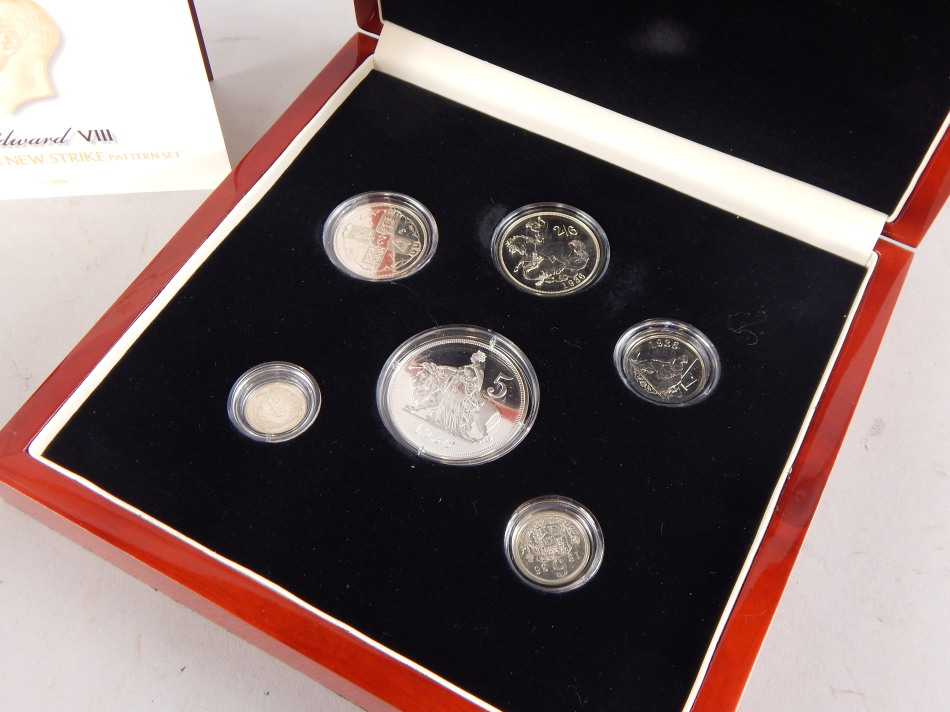 A 1936 new strike pattern set coin collection, King Edward VIII, with certificate, in fitted case - Image 2 of 2