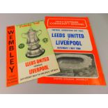 A football programme, for FA Cup Final 1965, Leeds United -v- Liverpool and Daily Express song