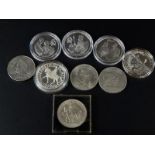 Various silver collector's and commemorative coins, to include Queen Elizabeth II and Isle of Man 80