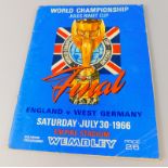 A football programme, for 1966 World Cup Final England -v- West Germany at Wembley