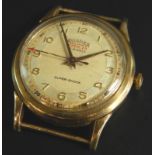 A Roamer gent's wristwatch, with inscription Presented to F.Stancliffe in Appreciation of 25 Years