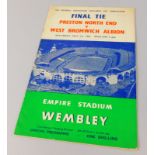 A football programme, for FA Cup final 1954 Preston North End -v- West Bromwich Albion