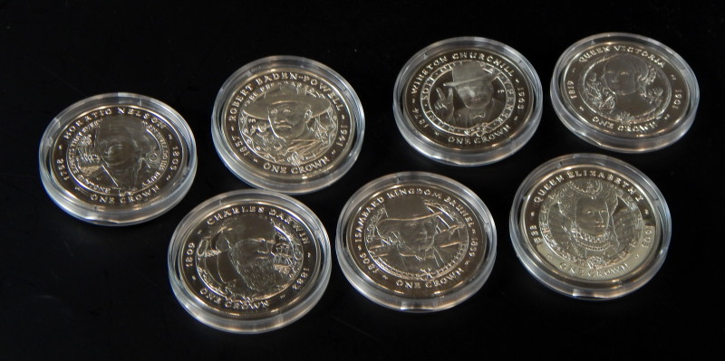 A collection of Panorama of the River Thames coin collection, to include Horatio Nelson one crown,